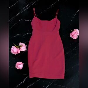 Likely Fuchsia Spaghetti Strap Mini Dress
